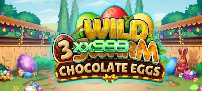 Wild Swarm 3 Chocolate Eggs স্লট গেমের রঙিন ইন্টারফেস
